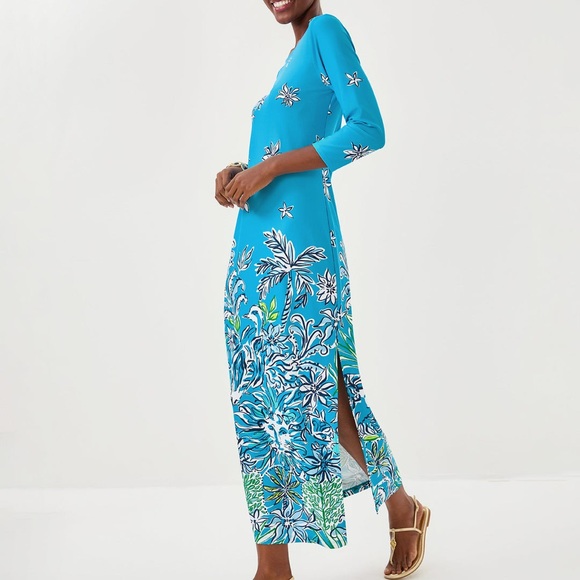 LILLY PULITZER  UPF 50+ ChillyLilly Seralina Maxi Dress⭐️ - Picture 3 of 16